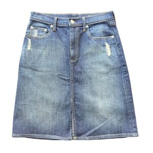 Gap Denim Jean Skirt, Front Slit, size 27 waist